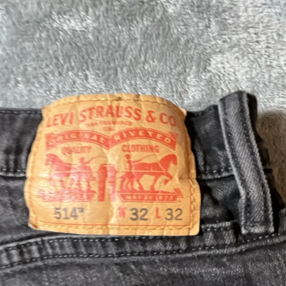 Levi's Straight Men's Jeans Black 514 Denim Cotton Button Zip Pockets Dark 32x32